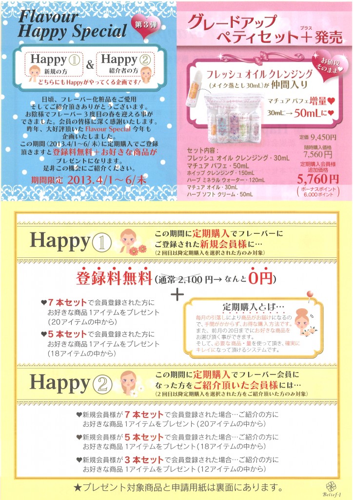 HappySpecial企画(詳細)